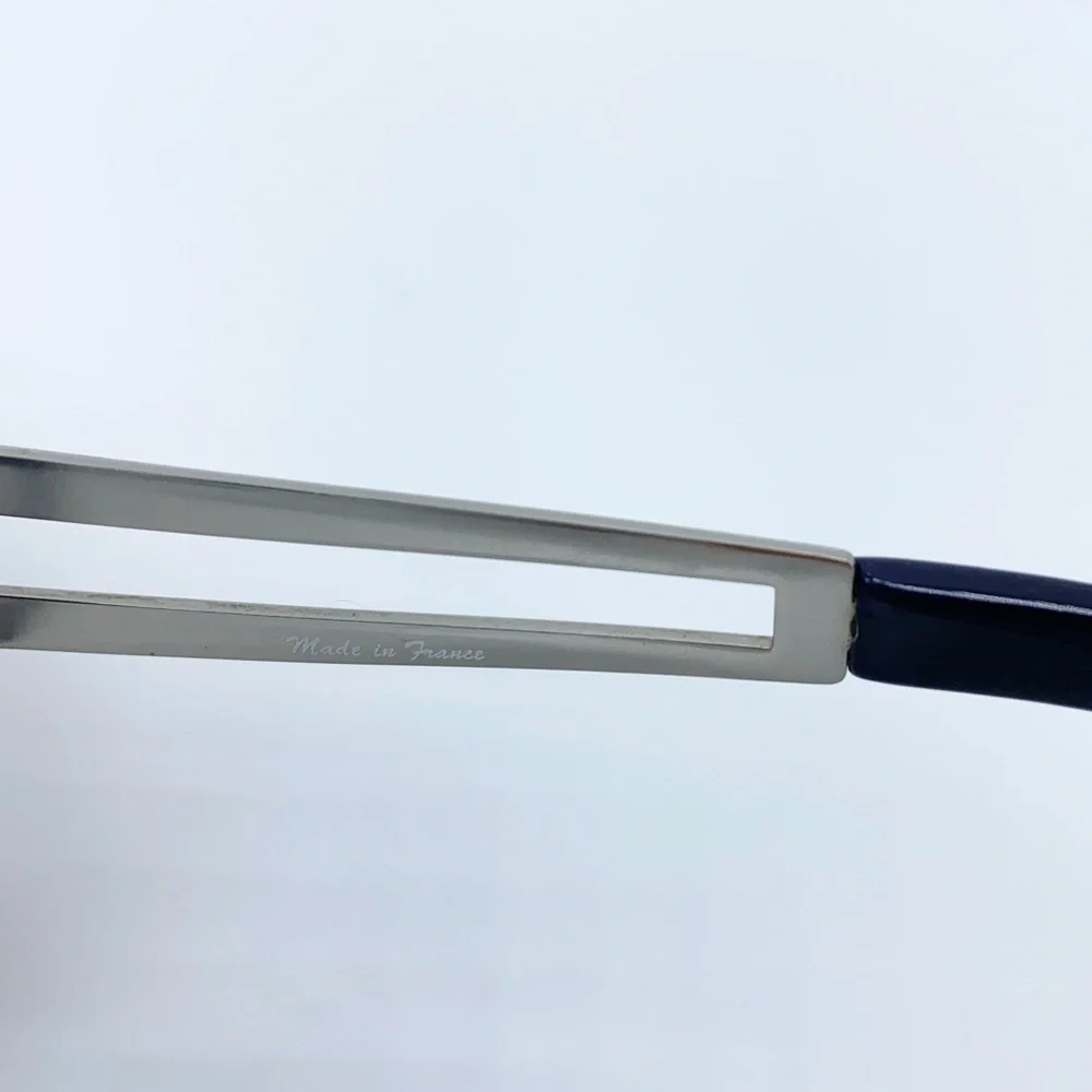 Chloe 🕶️ Blue Gray Gradient Ombre Oversized Sunglasses w/ Silver Hardware